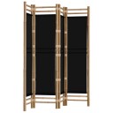 vidaXL Sammenleggbar romdeler 4 paneler 160 cm bambus og lerret