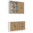 vidaXL Kjøkken enhet KALMAR 4 pcs Artisan eik Konstruert tre
