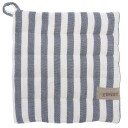 Gryteklut bred stripe blå/hvit