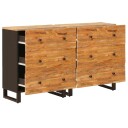 vidaXL Serviesskap 2 pcs Brun 60 x 33 x 75 cm Massiv mango tre