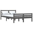 vidaXL Sengeramme grå heltre 150x200 cm 5FT King Size