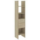 vidaXL Bokhylle sonoma eik 40x35x180 cm sponplate
