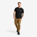 Revolutionrace Herre Overdeler T skjorter Easy Pocket T shirt Herre Black 4XL