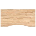  Bordplate rektangulær 100x60x2,5 cm ubehandlet heltre eik