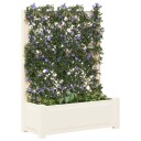 vidaXL Stor plantekasse med espalier PP Hvit