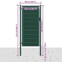 vidaXL Hageport PVC og stål 100x164 cm grønn