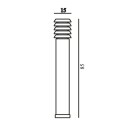 Norlys Alta LED Pullert Lampe Stor Ingen, Galvanisert