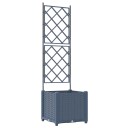 Hageplanter med Spalje Grå 40x40x143 cm