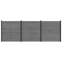 vidaXL Gjerdesett 526 x 186 cm WPC og Aluminium Grå