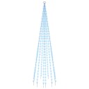 vidaXL Juletre på flaggstang 310 LED blå 300 cm