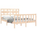vidaXL Sengeramme med hodegavl 120x200 cm heltre