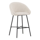 Venture Design Velvet barstol Hvit/svart Svart