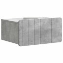  Vegghengt Nattbord med skuff 2 pcs Betonggrå 49 x 34,5 x 24 cm