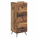 vidaXL Skuffeskap Gammelt tre 33 x 34,5 x 90 cm Konstruert tre