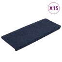 vidaXL Selvklebende trappematter 15 stk 65x24,5x3,5 cm blå