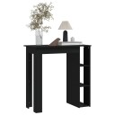 vidaXL Barbord med hylle svart 102x50x103,5 cm sponplate