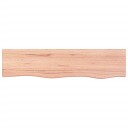 vidaXL Vegghylle lysebrun 80x20x6 cm behandlet heltre eik