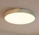 Lynorri LED taklampe Ø 51 cm grønn treutseende – PRIOS   Stue   Moderne   Plast   Rund
