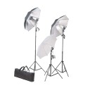 vidaXL Fotostudiosett med lyssett og bakgrunn