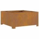  Vedhull Firkantet 80x80x40 cm Forvitret Stål