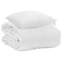 Vidaxl Dyne med pute Annet 2 pcs Hvit 155 x 220 cm Mikrofiber