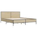  Sengeramme sonoma eik 120x190 cm konstruert tre og metall 8721102613197