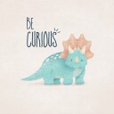 Curious Dino Wonder Plakat / 40x40