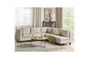 5 sits Hörnsoffa Beliani Unstad Beige/svart Högervänd Polyester Beige Black  