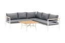Venture Design Mexico sofagruppe Hvit med grå pute 2st 2-seter ende, hjørne & bord 80x80 cm Hvit