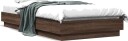  Sengeramme med LED-lys brun eik 90x190 cm 8721012285989