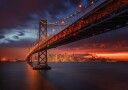 Bay Bridge at Night Plakat Plakat / 70x100cm