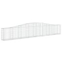 vidaXL Gabionkurver buede 2 stk 400x30x60/80 cm galvanisert jern