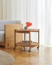 Brdr. Krüger Bølling Tray Table model 60 rullebord eik olje, oljet eikestativ