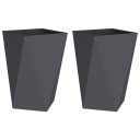 vidaXL Plantekassed 2 pcs Antrasitt 50 x 50 x 75 cm Stål
