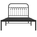  Sengeramme i metall med hodegavl svart 100x200 cm 8721102644849