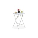Rundt hagebord i rottinglook