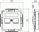 ABB Saga FOT5030-916 Datauttak for to Systimax RJ45-kontakter Datamaskin & surfing
