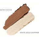 Rose Inc Satin & Shimmer Duet Eyeshadow Satin Cocoa/White Gold Shimmer