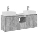 vidaXL Baderomsskapsett 3 stk. Betonggrå 49,5 x 41 x 62,5 cm