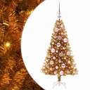  Juletre med 150 LED med stativ Gull 120 cm PET