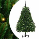  Kunstig juletre med LED  stripelys grønn 150 cm PVC og metall