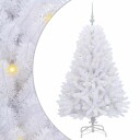 vidaXL Kunstig sammensatt juletre med 150 LED Hvit 150 cm PVC og Stål