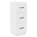 vidaXL Skuffeskap Hvit 33 x 34,5 x 87 cm Konstruert tre