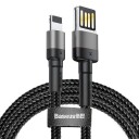 Baseus Cafule Lightning USB-kabel 2.4A 1m Grå-Svart
