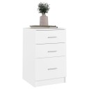 vidaXL Nattbord hvit 40x40x63 cm konstruert tre