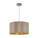 EGLO MASERLO, 1 ampuller, E27, IP20, Gull, Taupe / brun