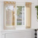  Voilegardiner med grommets 2 stk sand 8721158551351