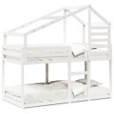  Køyeseng med tak hvit 80x200 cm heltre furu 8721102668579