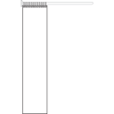 Pressalit Dusjforheng, 150x200 mm