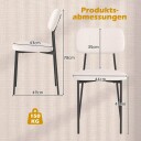 Beige lin spisestoler sett med 4 – ergonomiske og solide